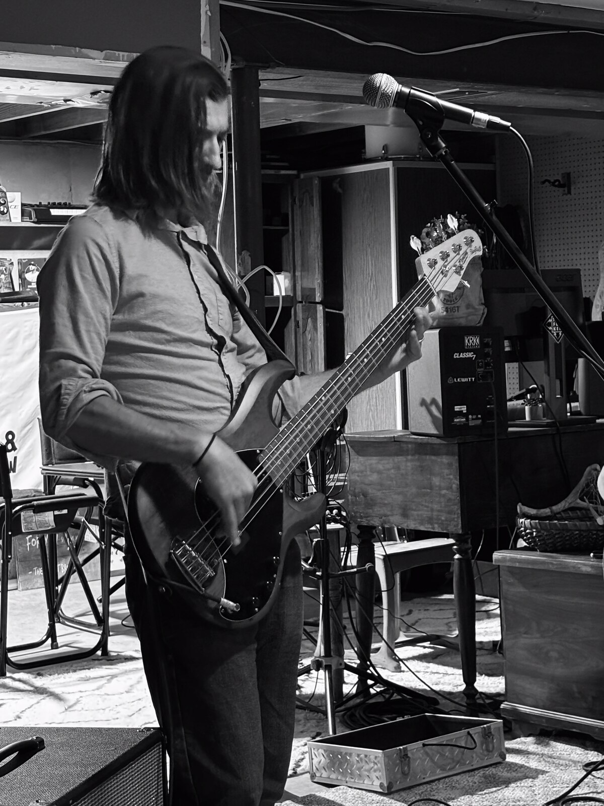 Bryant Carter Band — bassist, B&W studio shot