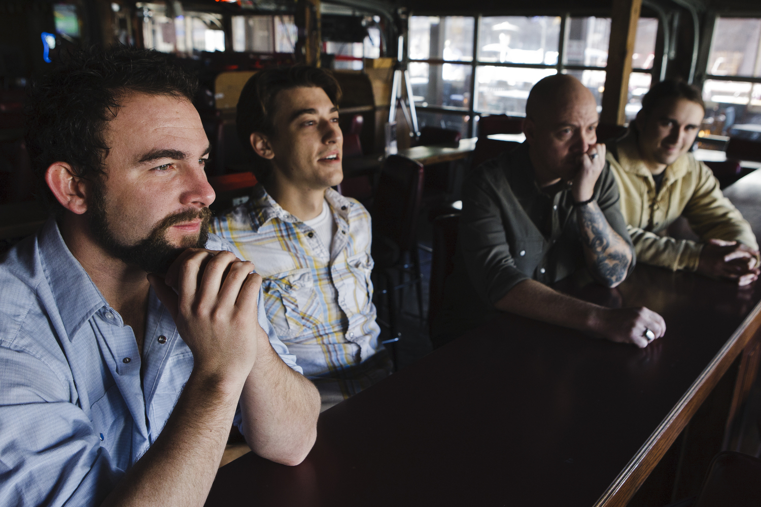 Early-days band promo at the bar